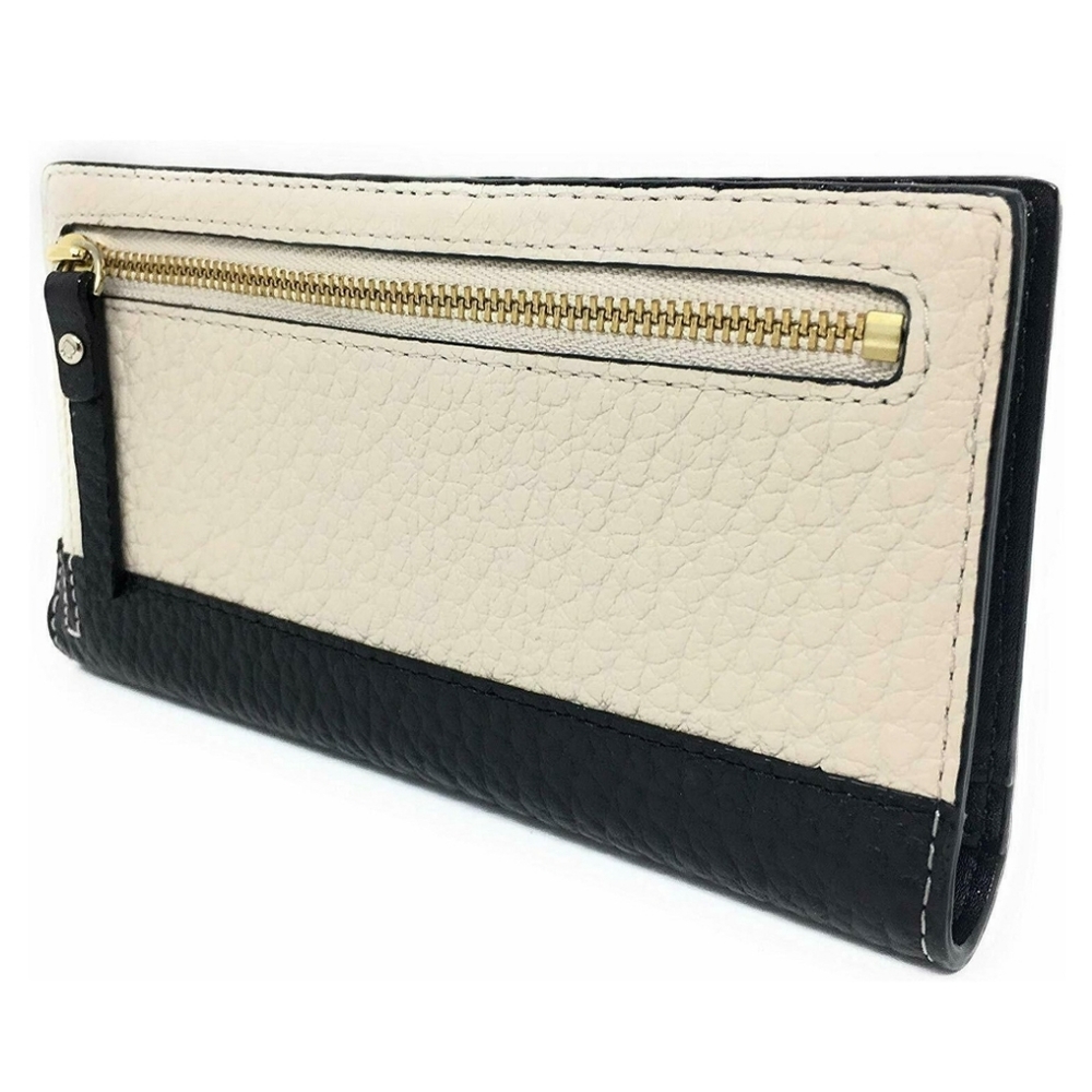 ✨ Kate Spade Bay Street Stacy Large Slim pebble leather Bifold Wallet - NWT ✨️ - Picture 4 of 6